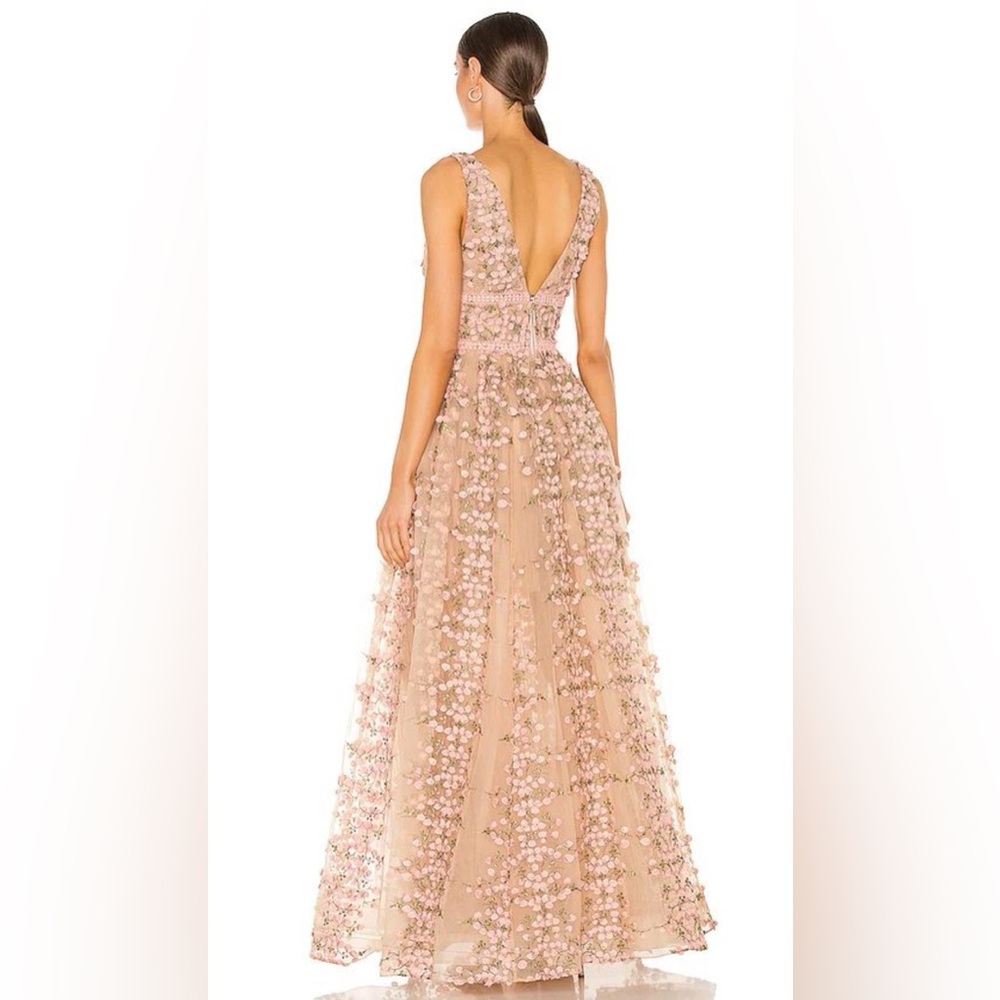 NWOT Bronx and Banco Megan Lace Maxi Dress /Gown in Rose. US Size XS - Picture 3 of 17